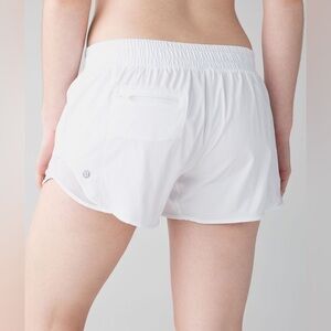 Lululemon White Hotty Hot Drawstring Athletic Track Shorts 4